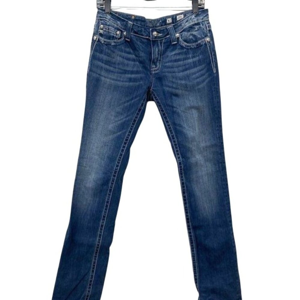Miss Me Womens Mid-Rise‎ Straight Leg Denim Jeans Size 31